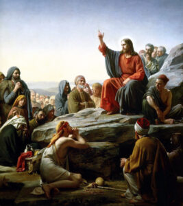 painting of "The Sermon on the Mount" by artist Carl Bloch